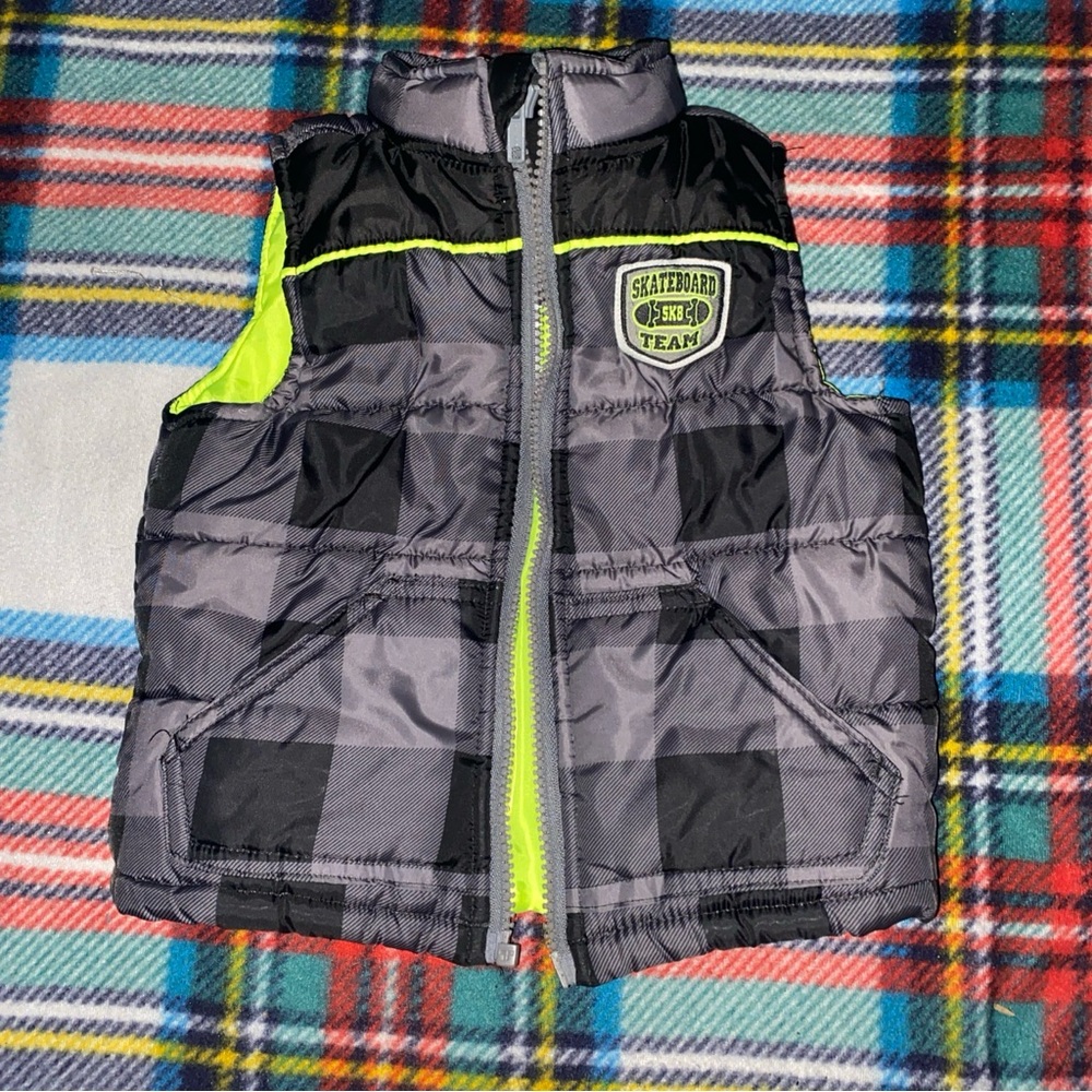 Healthtex Neon Yellow and Gray Vest